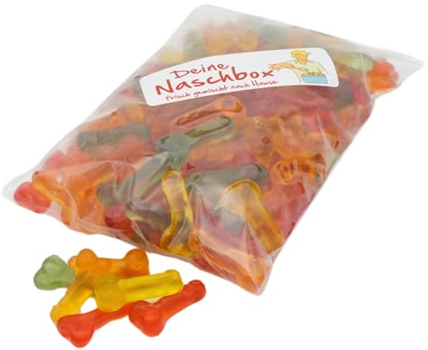 Deine Naschbox | Fruchtgummi Willis | 500g Nachfüllbeutel | Minimale Verpackung 100% recyclebar - Großpackung für die Candybar - Geschenk - Party Gag