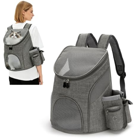 PETCUTE Hunderucksack Katzenrucksack,Rucksack für kleine Hunde Haustiertragetasche Taschen mit Abnehmbarer Matte,Haustier Rucksäcke mit Schulterriemen,Airline Genehmigt