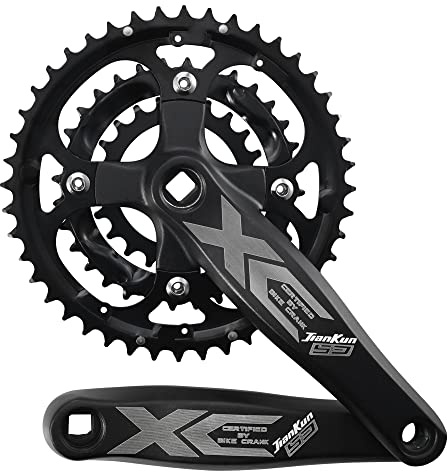 BESNIN Bike Kurbelgarnitur 24/34 /42T 170mm Kurbelarme 7/8/9 Geschwindigkeit oder 22/32/44T 9 Fach Bike Kurbelgarnitur oder 24T/32T/42T für 10 Fach 104mm BCD für Fahrrad