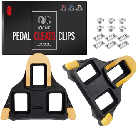 Chooee Rennradstöcke kompatibel mit Shimano SPD-SL SM-SH11 Gelb Cleats