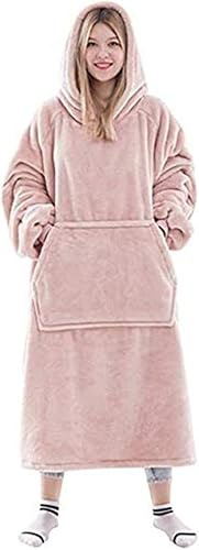 Oversized Blanket Hoodie, Wearable Soft Sherpa Fleece Snuggle Blanket Hoodie Adult, Warm Throw Blanket Sweatshirt Robe for Women Men Teens