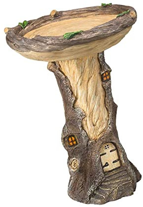 kowaku Kunstharz Vogeltränke Skulptur für Garten, Rasen, Terrasse, Hof, Landschaft, DIY