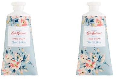 Cath Kidston Spitalfield Small Blue Everyday Hand Cream | Enriched With Shea Butter | Made In The UK | Cruelty Free & Vegan Friendly | Travel Friendly Size | 50ml (Pack of 2)