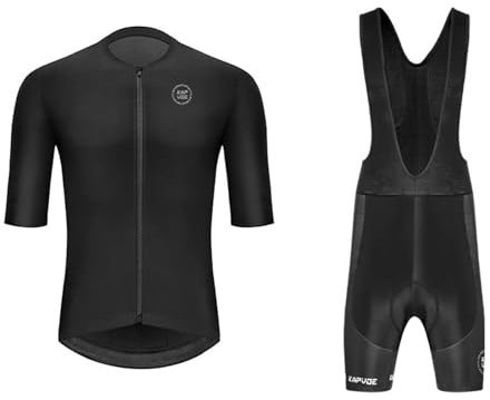Duohropke Sommer Männer Herren Fahrradtrikot Radfahren Kleidung Set Kurze Hülse Trikots+Trägerhosen Anzüge Sportbekleidung