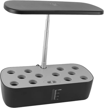 Topiky Garten Hydrokultur Anbausystem, 12 Pods Indoor Gartensystem mit LED Licht, Automatische Wassersteuerung, Hydrokultur Pflanzgefäß für Zuhause (Black)