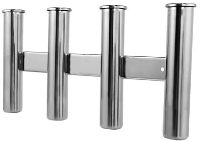 GeRRiT 4 Rohr Rutenhalter Triple Marine Edelstahl Angelrute Halter Wand-hängen Stil for Boot Yacht Zubehör 4 Ruten Rack