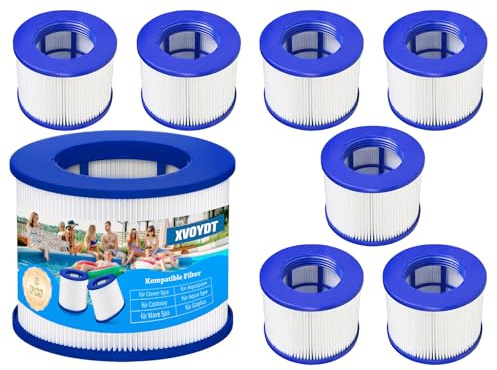 XVOYDT 8 Stück Ersatz Whirlpool Filter für aufblasbares Spa | Kartusche mit Schraubgewinde für Infinite Spa filter, Clever Spa 75 * 100 mm Höhe 75 mm Pool filterkartusch