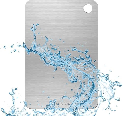 29 ×19.5 cm Cutting Board 304 Stainless Steel, Double Sided Cutting Board, Dishwasher Safe Chopping Boards for Kitchens, for Meat, Fruit and Vegetables