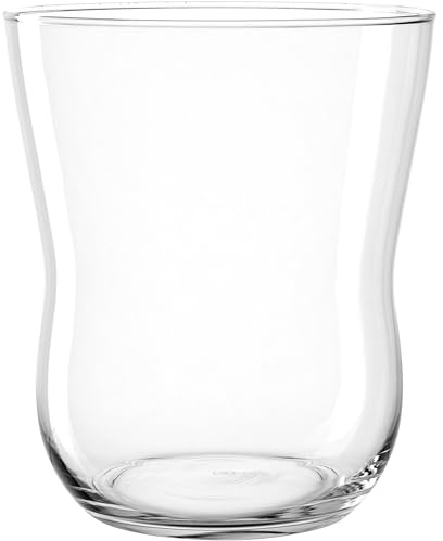 Leonardo Home VITA Windlicht • 1 Stück • Elegantes Kerzenlicht • für drinnen & draußen • harmonische Lichtquelle • sanft geschwungene Form • vielseitig einsetzbar • Höhe 24,5 cm • klar • 044069