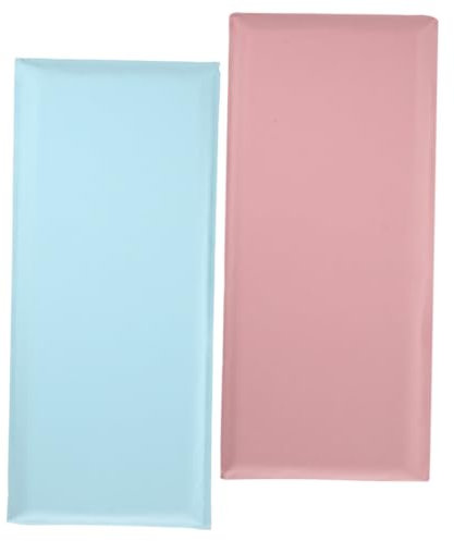 TOYANDONA 2stücke Teiliges Weiches Wandpolster Kinderzimmer Wandsticker in Zartem Rosa Und Himmelblau Stoßdämpfende Schutzauflage Für Babyzimmer Einfache Montage Glatten Oberflächen Sicherhe