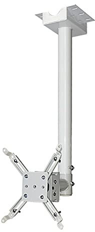 CWCQGH Projector Stand Projector Mounting Bracket Projector Mount Wall Projector Ceiling Mount or Wall Mount Bracket Holder 118 inch Extension Pole 22Lb Load Capacity Projector,White