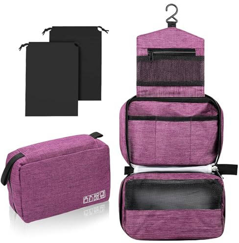 Aucuu Beauty Case da Viaggio Appendere, Borsa da Toilette per Donna Uomo, Impermeabile Trousse Trucchi, Beauty Case per Organizzare Cosmetici Oggetti Personali