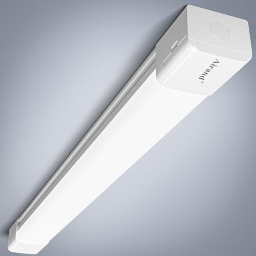 Airand Neon LED 90CM Bianco Freddo, Tubo Led 30W 3000LM, Plafoniera Soffitto Garage Impermeabile IP66 Luminoso Lampada per Cucina Officina Ufficio Bagno Seminterrato Magazzino Barra 5000K