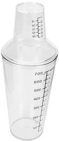 GALPADA Vaso Mezclador Transparente Para Cócteles Té Leche y Vino Diseño De Dos Etapas Para Bebidas Casa o Eventos Sociales