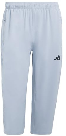 adidas Men's Workout Essentials Flex Woven 3/4 Pant, Halo Silver, XL