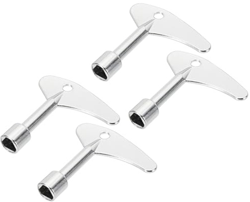PATIKIL Triangle Spanner Key, 4 Pack Universal Triangular Socket Keys Zinc Alloy Cabinet Key Lift Door Lock Key for Elevator Electric Gas Water Meter Box