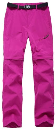 Echinodon Damen Zip Off Hose Schnelltrocknend Leicht Outdoorhose Trekkinghose Wanderhose Frühling Sommerhose