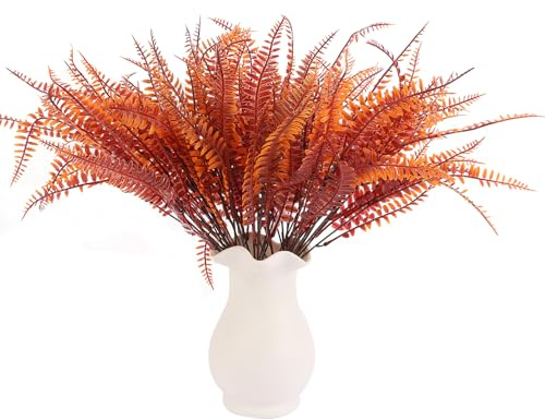 msymsyu Konstgjorda höstblommor 7 st, höstblommor dekorationer 36 cm | UV-resistenta, konstgjorda höstblommor, för Halloween, vardagsrum, kontor, bröllop, Thanksgiving, dekor (B)