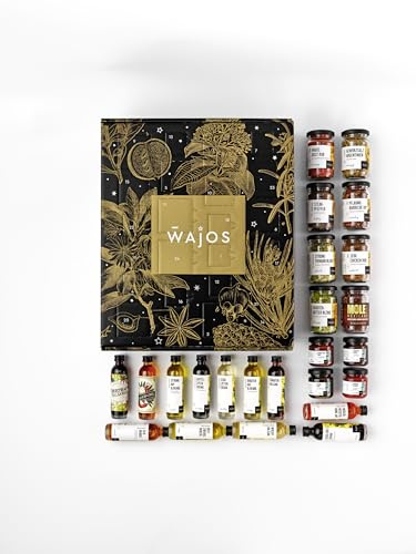 Wajos BBQ Advent Calendar 2025 for Men – 24 Hearty Gourmet & Grill Surprises with Recipe Videos – Spice Advent Calendar for Men & Couples