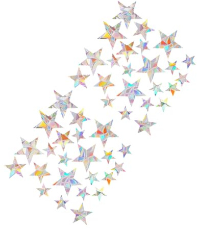 MUELODSIC 2 Sheets Rainbow Prism Window Film Static Cling Removable Stained Glass Suncatcher Decal for Glass Windows Collision Decorative Sticker for Home Office School Privacy and Light