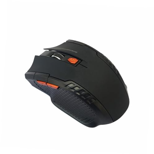 POPETPOP Souris de Jeu sans Fil 2, 4 Ghz USB Optique 6 Boutons Noir Abs | 800/1200 Dpi, Récepteur USB 1.1/2.0, Design Ergonomique et Branchement Immédiat