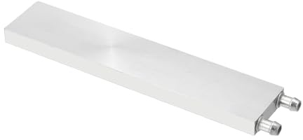 PATIKIL Aluminium vattenkylblock 40 x 200 x 12 mm vätskekylplatta kylplatta kylflänssystem vattenkyld växlare för CPU-grafik