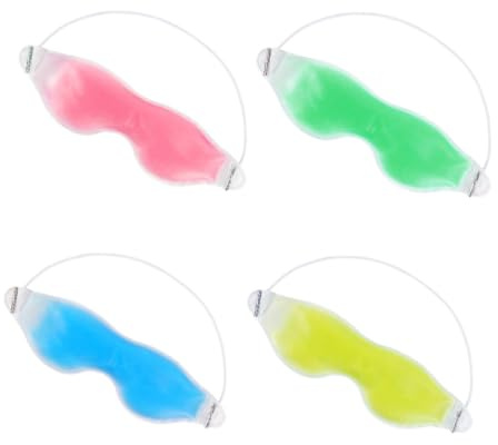 ULTECHNOVO 4 Stück Gel Augenmaske Kühlend mit Elastischem Band zur Linderung von Augenmüdigkeit für Zuhause und Reisen aus Pvc und Gel Material