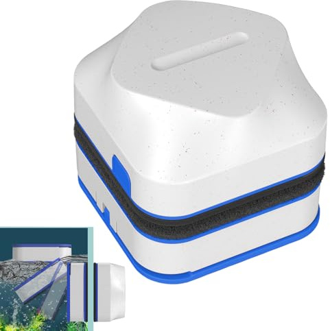Magnetischer Glasreiniger Für Aquarien Doppelseitige Schaberbürste Mit | Aquarium Schrubber für Bodengrund Gartenteich Haustiere Terrarium Wasserschildkröten Bettafische