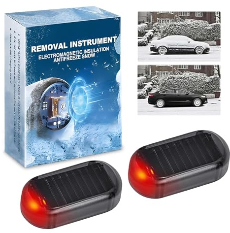 NHYDZSZ 2PCS Auto Enteiser Elektromagnetisch, Elektromagnetischer Auto-Enteiser, Scheibenenteiser Auto Elektrisch, Elektromagnetische Molekulare Interferenz Frostschutzmittel Schneeräumungswerkzeug
