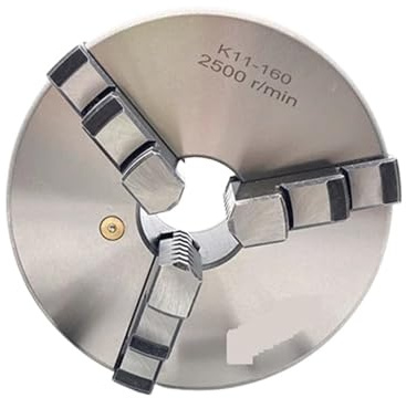 Mandril de torno Plato de torno de 160 mm for metal, 3 mordazas, autocentrante K11-160, desplazamiento manual