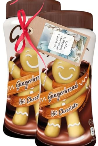 Hot Chocolate Bundle With Gingerbread Flavoured Cocoa Powder With Milk Chocolate Just Add Water 275g (2 Pack) - By Oerich Gift