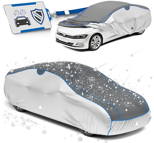WALSER Housse de Protection Anti-grêle Voiture, bâche Anti-grêle, Housse de Voiture déperlante, Protection complète extérieure, revêtement Auto, bâche véhicule Auto S Longueur Max. 350-400 cm