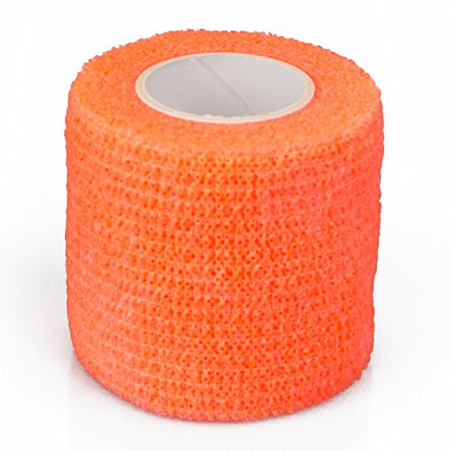 Fixierbinde | elastischer Fixierverband | kohäsive (selbsthaftende) elastische Binde | Breite: 5,0 cm | Farbe: orange | 1 Stück