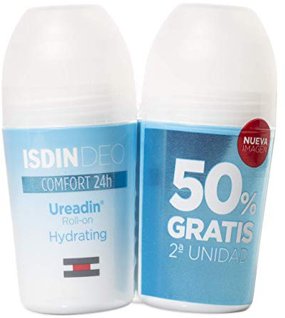 ISDIN Ureadin Deo Comfort Duplo, 24H Desodorante ROLL ON, pack de 2 x 50 ml