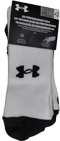 Under Armour Unisex UA Heatgear Crew, Long Sports Socks, Compression Socks