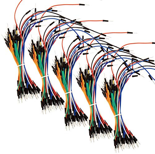 AZDelivery 65 PCS Jumper Wire Male to Male Solderless Multicoloured Flexible Jumper Wire Cables Breadboard compatible with Arduino Including E-Book! (Pack of 5)