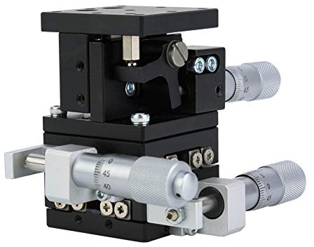 XYZ Linear Stage, 3 Axis Optical Stage Manual Moving Precise Adjustment Horizontal Lifting Slide Platform 40x40mm LD40-LM
