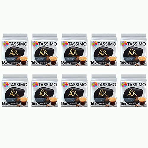 Tassimo L'Or Espresso Coffee Fortissimo Gold Coffee pods - 10 Packs (160 Drinks)