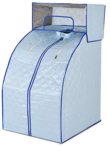 MYYINGELE Sauna à Vapeur Infrarouge, Sauna à Vapeur Personnel Pliable à Domicile Spa Perte de Poids Soins de Peau Minceur Détox, Facile à Transporter, Blue, 32 * 27 * 39inch