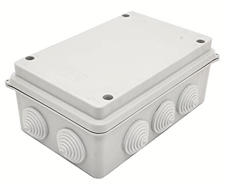 DOJA Industrie | Abzweigdose Wasserdicht mit Eingängen 220x170x120 | Verteilerdose Sicherungskasten Aufputz | Verteilerkasten Feuchtraum | Wasserdichte Gehäuse als Kabelverbinder, Kabelbox