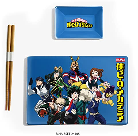 Just Funky My Hero Academia Sushi-Teller-Set, Deku japanisches Geschirr-Sushi-Set