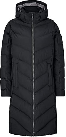 Ziener Damen TELSE Mantel Freizeit, Sport | warm, Micro Down, abnehmbare Ärmel, black, 40