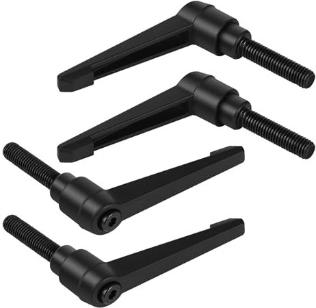 efuturetime 4PCS Poignées de Serrage Réglables M10-40mm, Poignée de Levier de Serrage Rapide en Acier avec 40mm Goujon