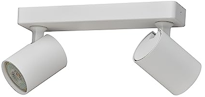 Oktaplex Bora Deckenstrahler 2-flammig weiß inkl. Leuchtmittel | stufenlos dimmbar GU10 400lm 2700K warmweiß 5W 230V - Spotbalken
