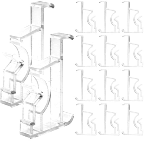 8 Sets of Transparent Plastic Valance Clips for Blinds Lightweight and Easy to Install Curtain Clamps Perfect for Replacing Worn Out Clips