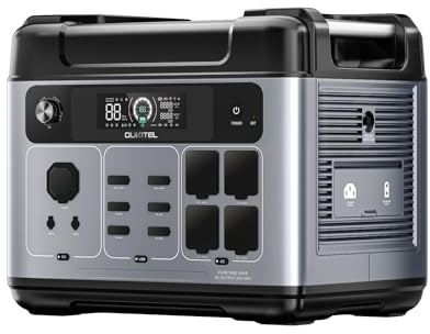 OUKITEL Powerstation 2400 W P2001 Plus, 2048 Wh, generatore solare con batteria LiFePO4, 13 prese, 1800 W, ricarica super veloce per appartamenti, viaggi, campeggio
