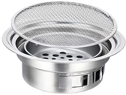 Duiaynke Barbecue a carbone coreano di alta qualità, portatile, da tavolo, per barbecue a carbonella, per campeggio all'aperto (senza griglia per piatti)