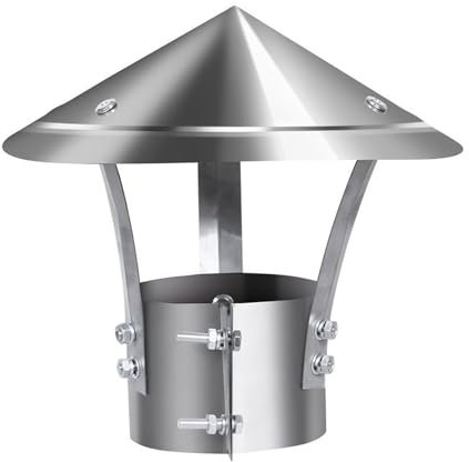 HBOOMOEM Regenhaube，Titanzink Abdeckung for Kaminrohr，Schornsteinhaube Abdeckung Mit Vogelschutz，Verbreiterter Hutreifen, Wasserdicht, KäLte- Und HochtemperaturbestäNdig(300MM*150MM)