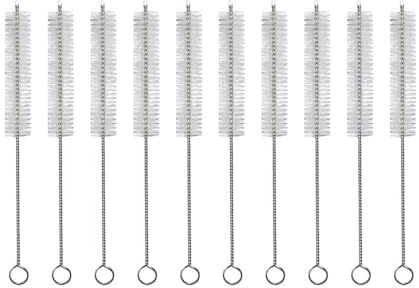 GEDRACKPMYN Cepillos estériles para traqueotomía, 10 Piezas de cepillos para Tubos de Garganta, Cepillo de Limpieza de Tubos con cerdas de Nailon para Suministros de traqueotomía,12mm