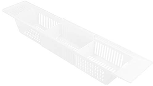 Vassoio per Vasca da Bagno, Vassoio per Vasca da Bagno Espandibile in Plastica Multifunzionale Vassoio per Contenitore per Vasca da Bagno Semplice Ed Elegante Scaffale Regolabile